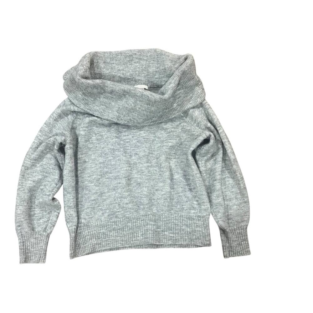 H&M Womens Size XS Gray Cowl Neck Long Sleeve Casual Simple Ribbed Wrist Sweater